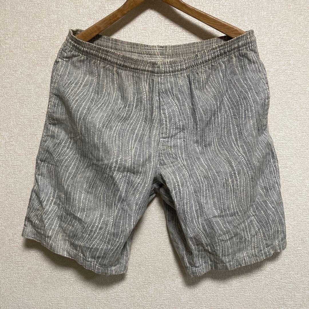 Stussy ストライプ ショートパンツ グレー