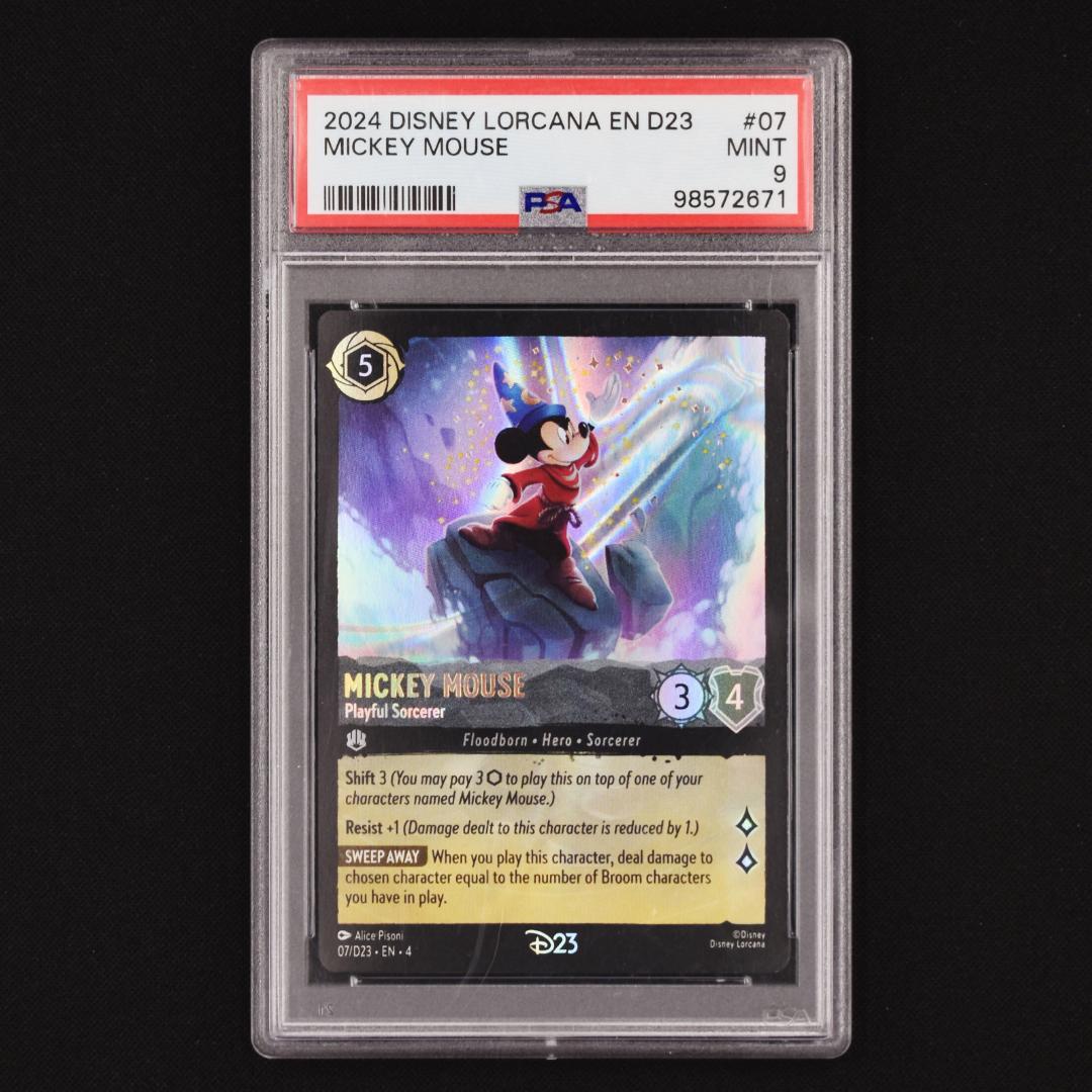 PSA9 ミッキーマウス ファンタジア ソーサラー ディズニー ロルカナ D23