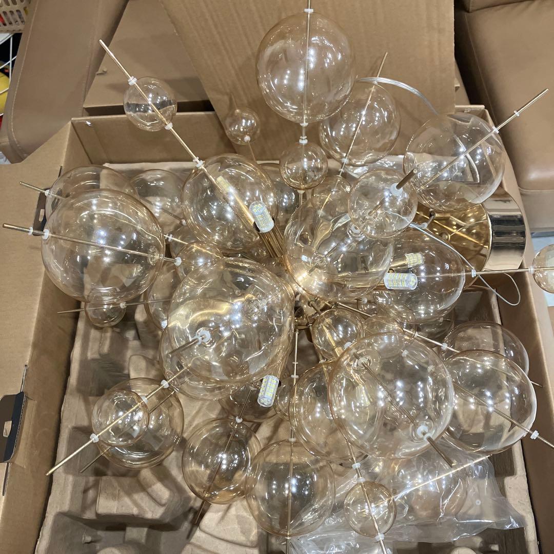 バブルシャンデリア 10灯 ゴールドアンバー ballon バロン