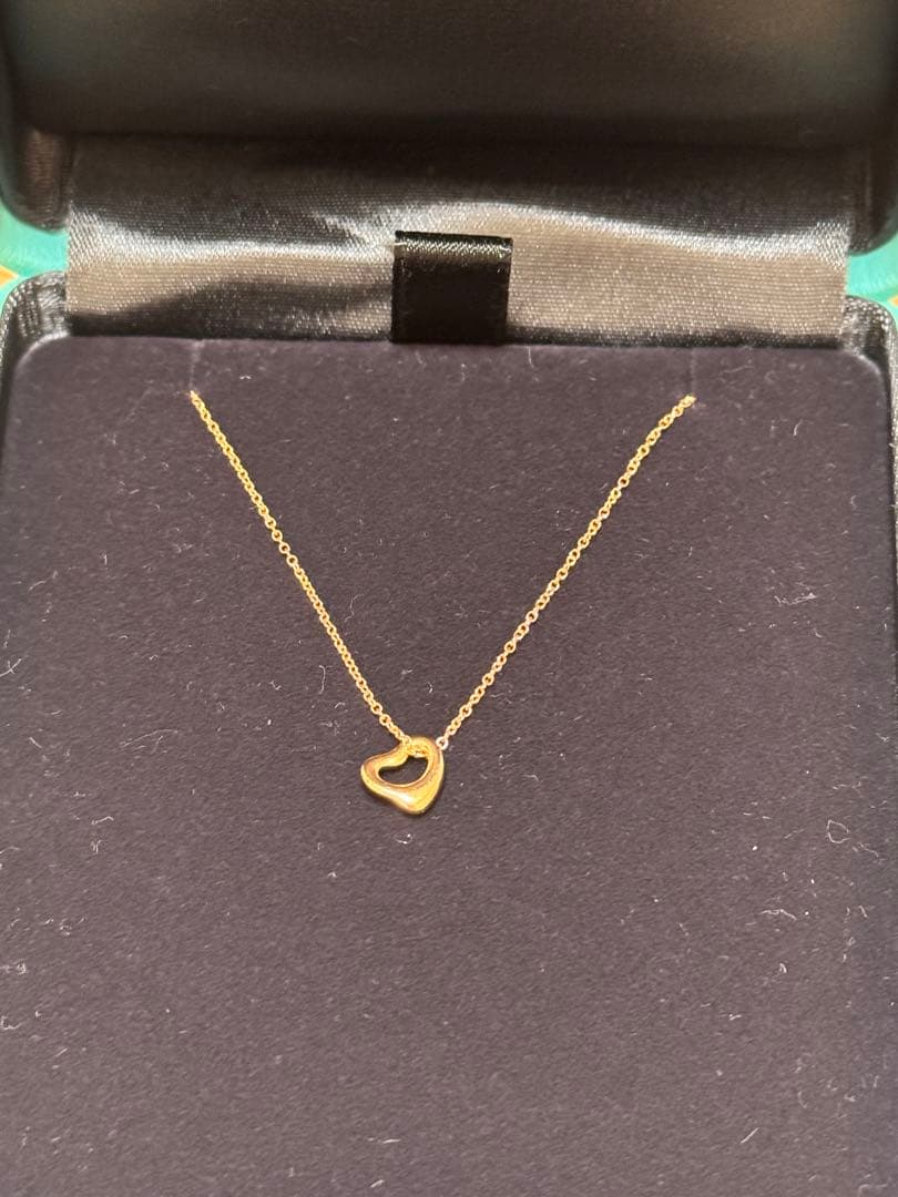 美品　ティファニー　オープンハート　ネックレス　750 ゴールド