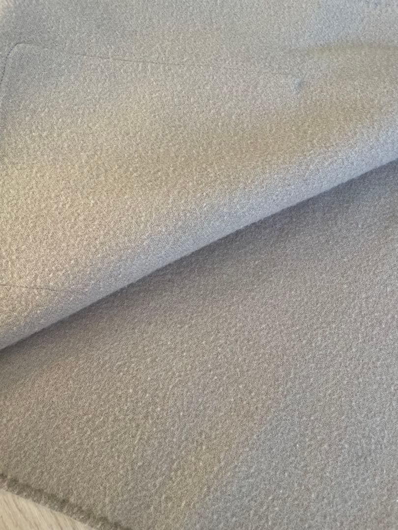 フード付きベージュウールコート フリーサイズ