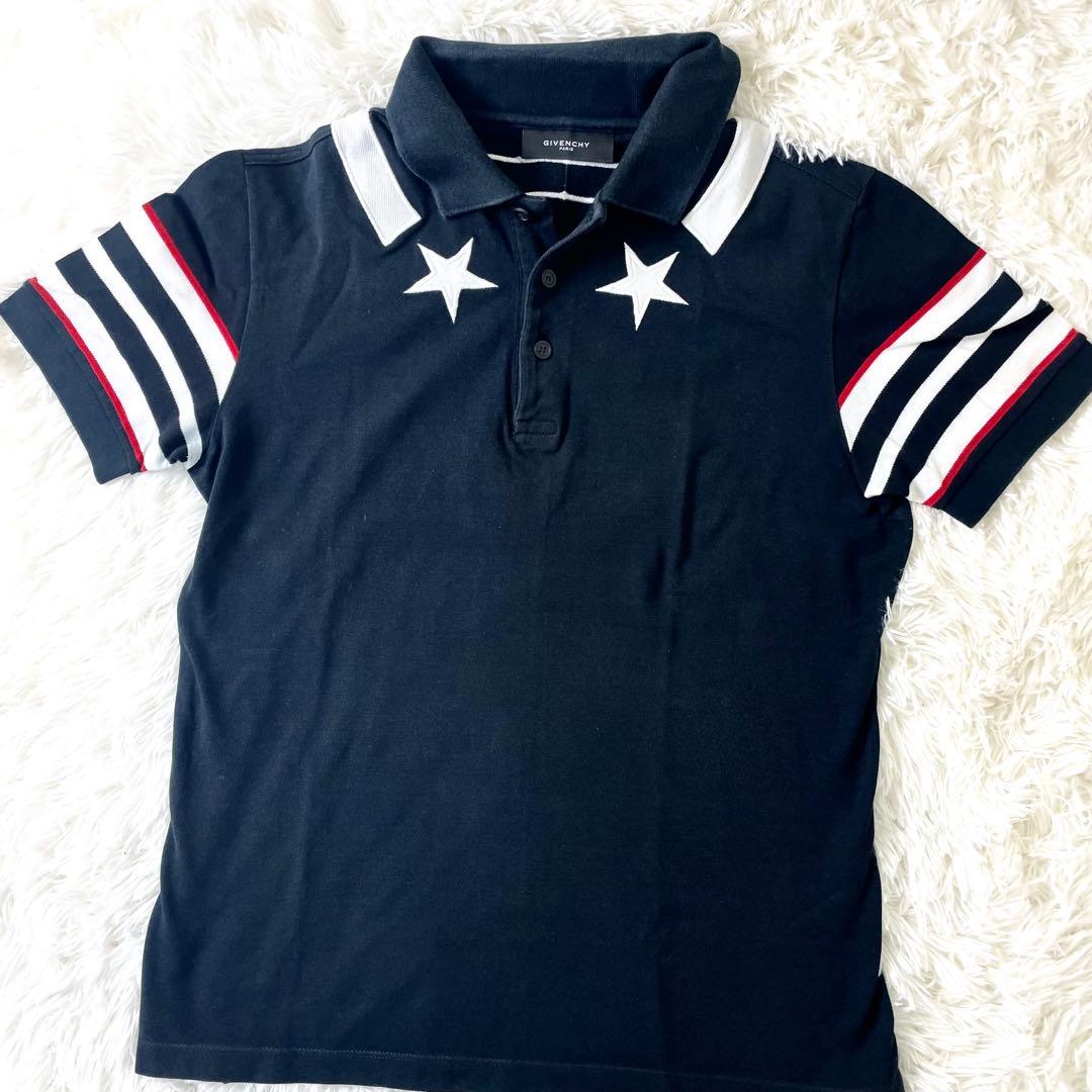 ジバンシー　GIVENCHY ポロシャツ　スター　星　　ブラック　黒　半袖