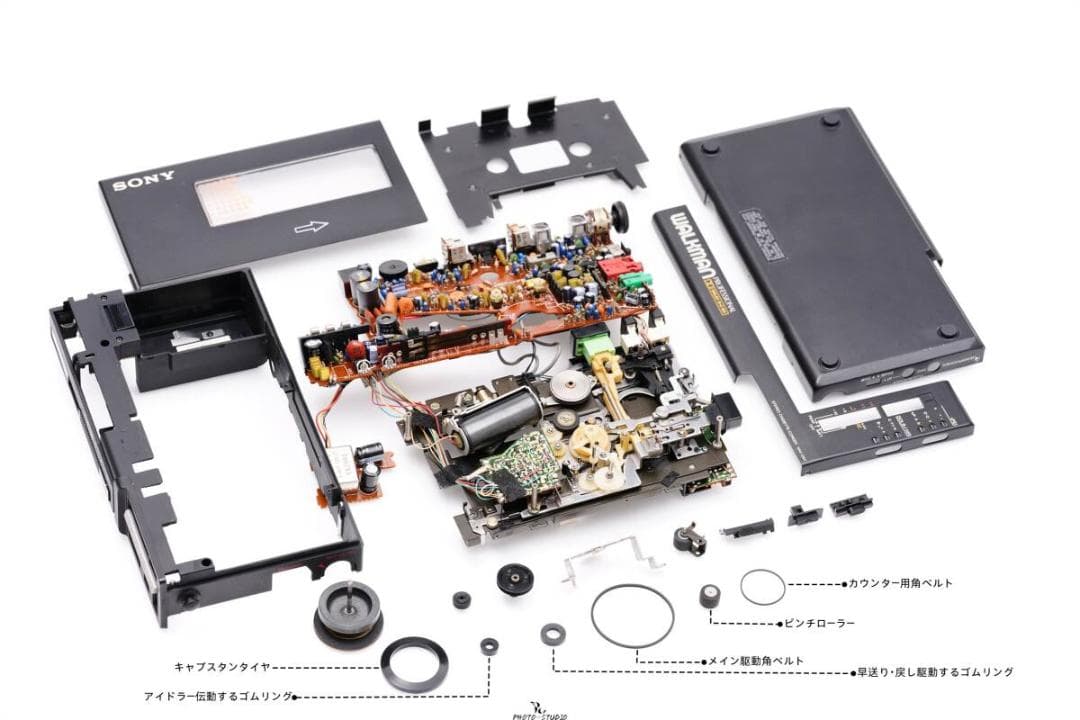 SONY WALKMAN WM-D6C 修理パーツ ゴム部品 6点 フルーセット