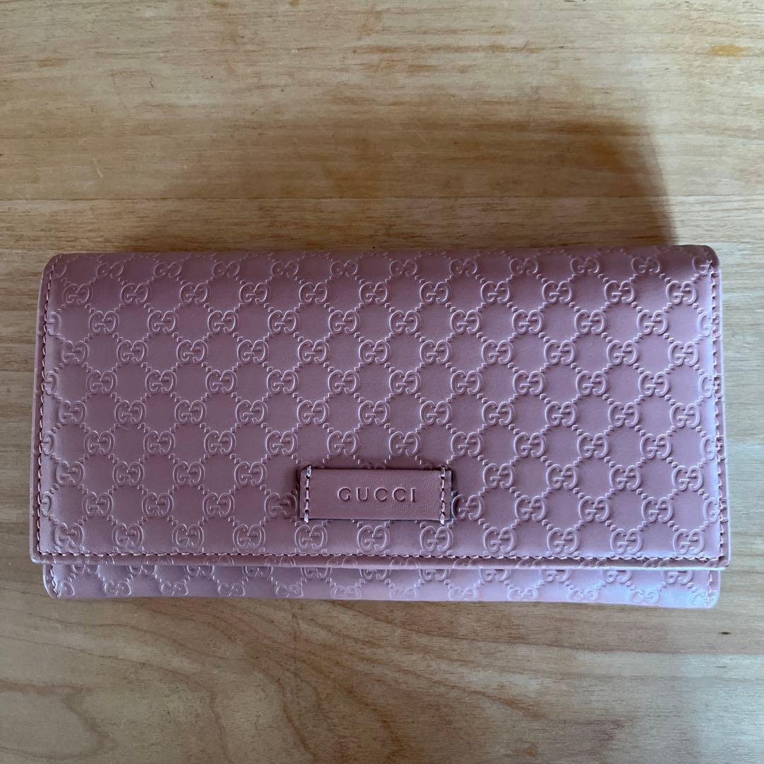 GUCCI長財布　ピンク　箱保存袋付き