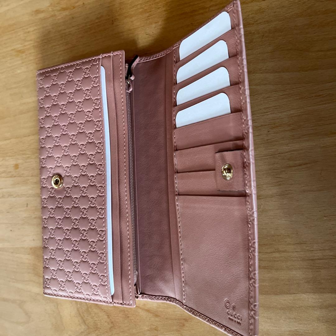 GUCCI長財布　ピンク　箱保存袋付き