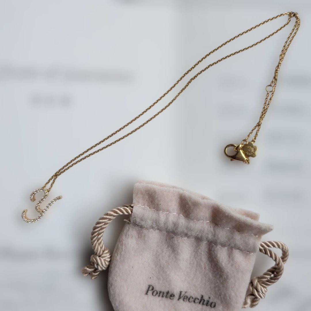 ポンテヴェキオ ダイヤ ネックレス イニシャル Y　Ponte Vecchio