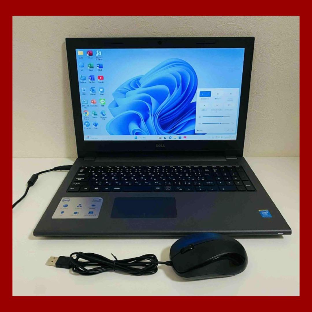 Y39 DellノートパソコンWEBカメラSSD高速Windows11オフィス付