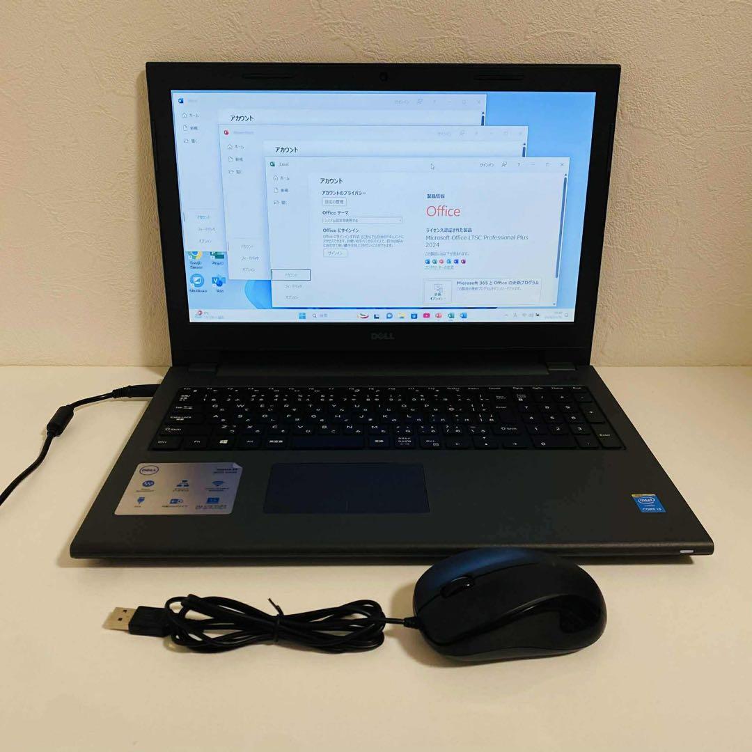 Y39 DellノートパソコンWEBカメラSSD高速Windows11オフィス付