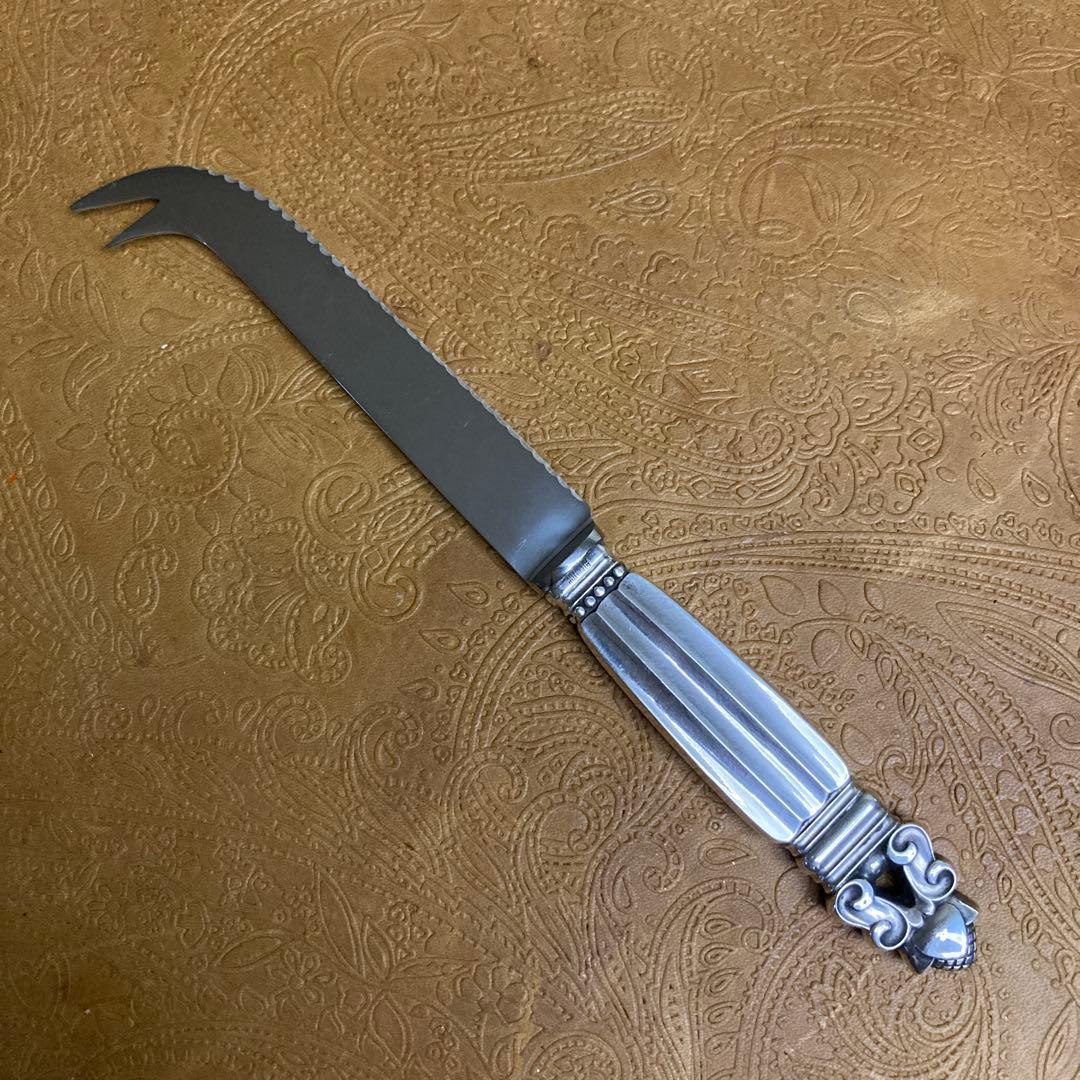 【ジョージジェンセン】純銀/約64g チーズナイフ 17cm【エコーン】