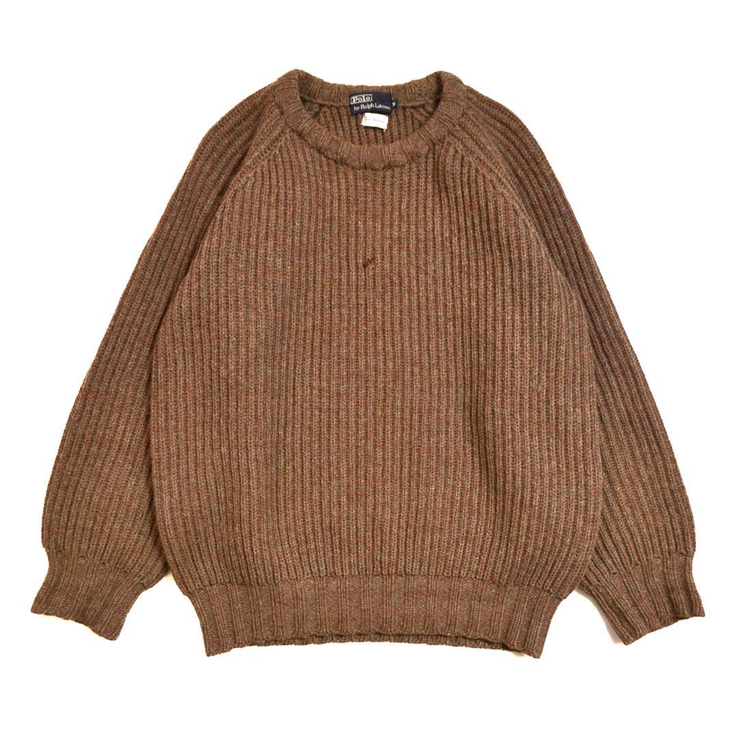 Ralph Laurenラルフローレン 90sウール製フィッシャーマンニットM