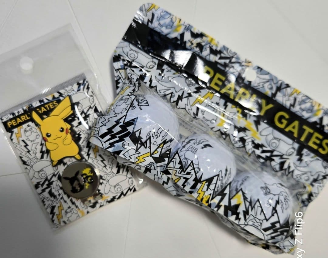 PEARLY GATES ピカチュウ限定コラボ ゴルフマーカー&ボ－ル3個セット