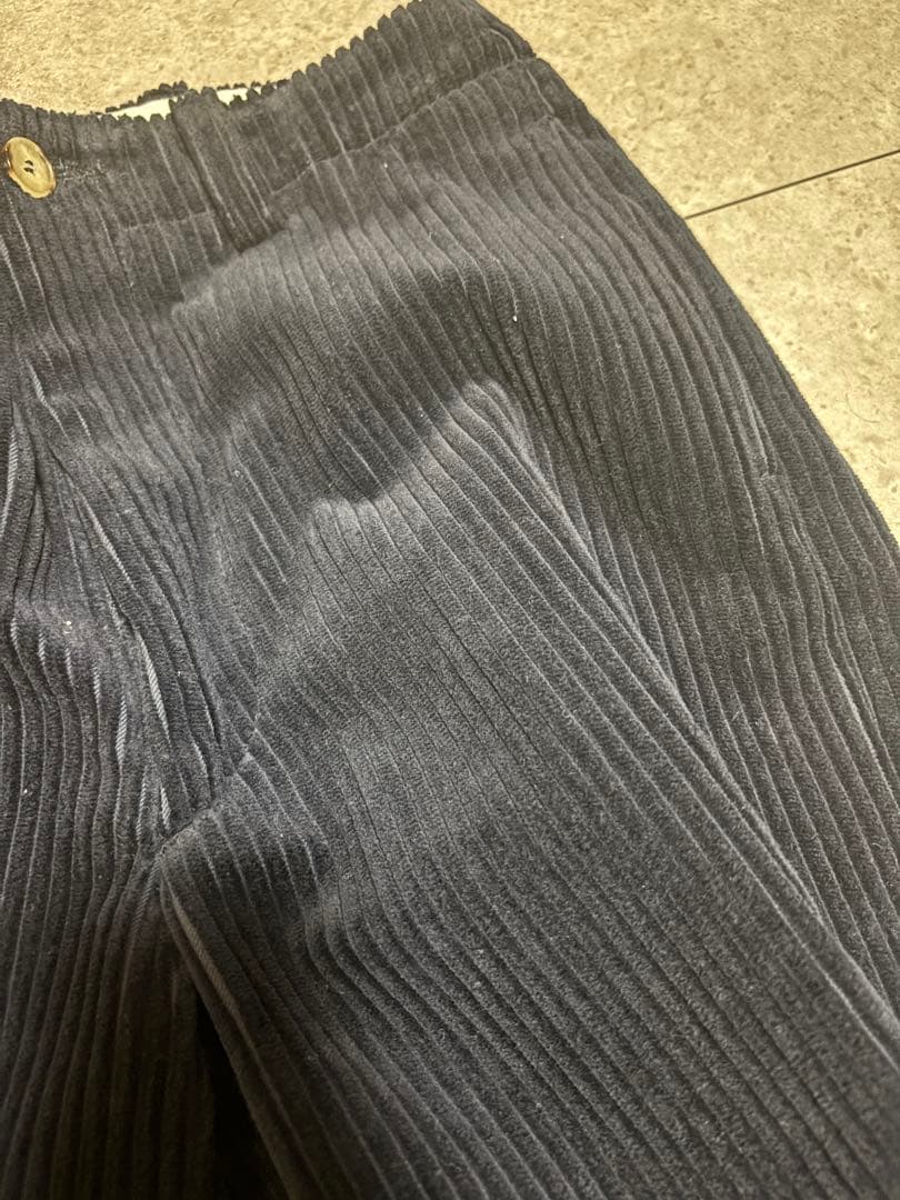 美品　BLAMINK コーデュロイパンツネイビー