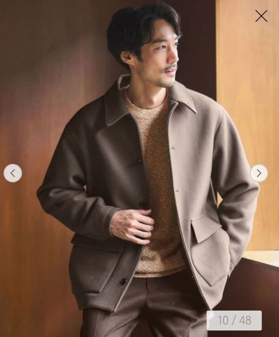 新品 greenlabel SENTDALEWOOL カバーオール L　モカ