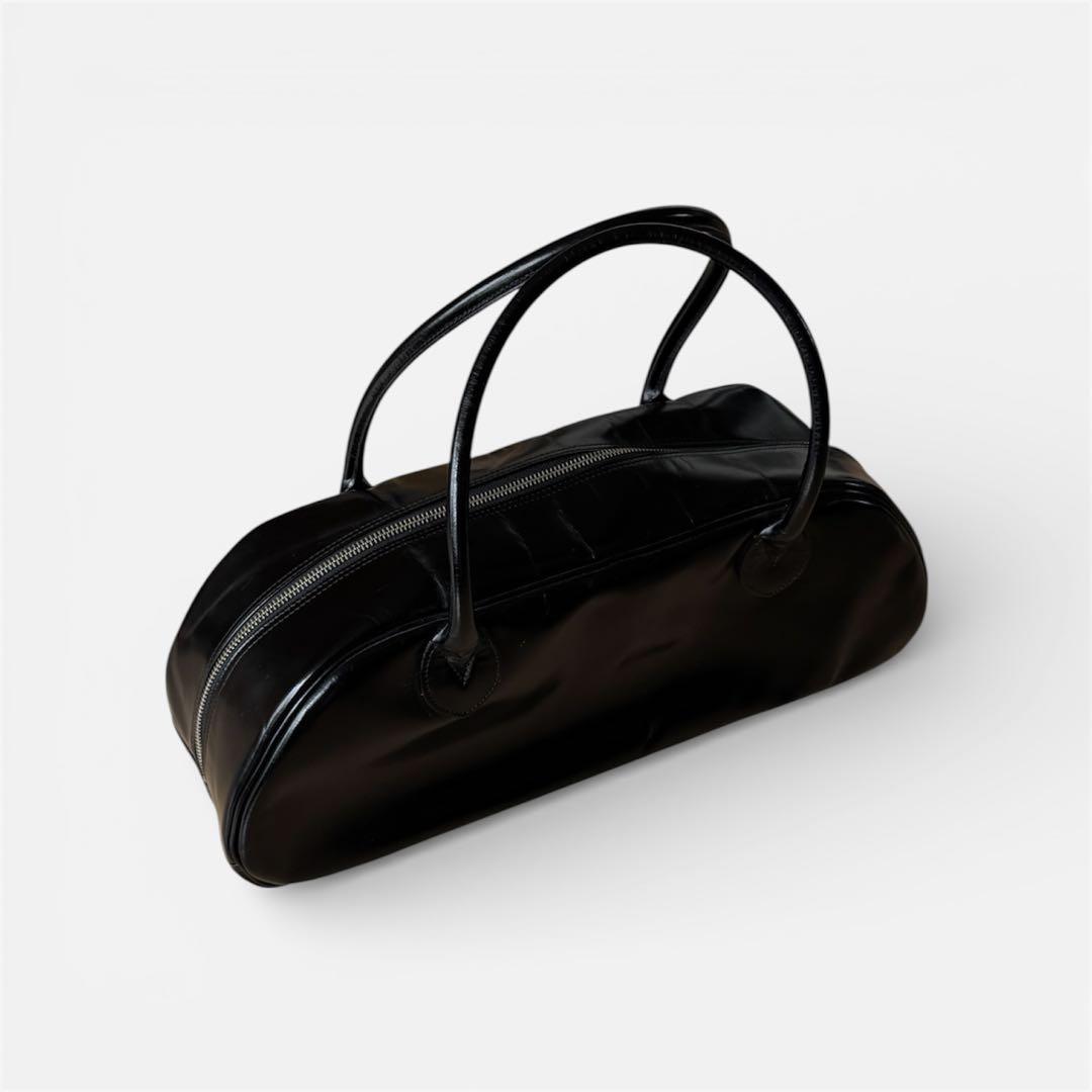 COMME des GARCONS レザー　エンボスロゴ　ハンドバッグ