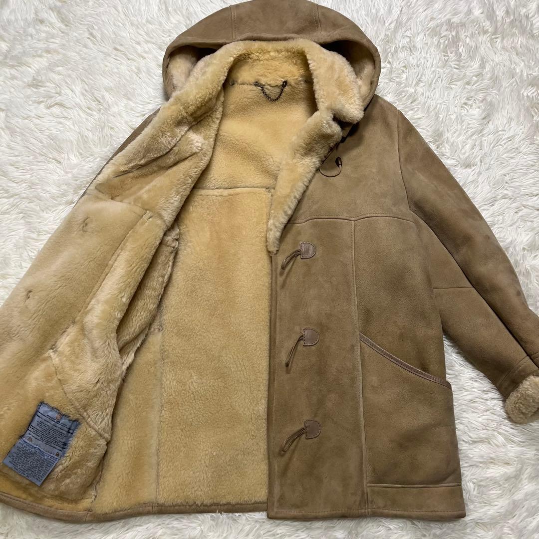 希少✨大きめ✨カンタベリー　ダッフルコート　リアルスエード　リアルムートン　L