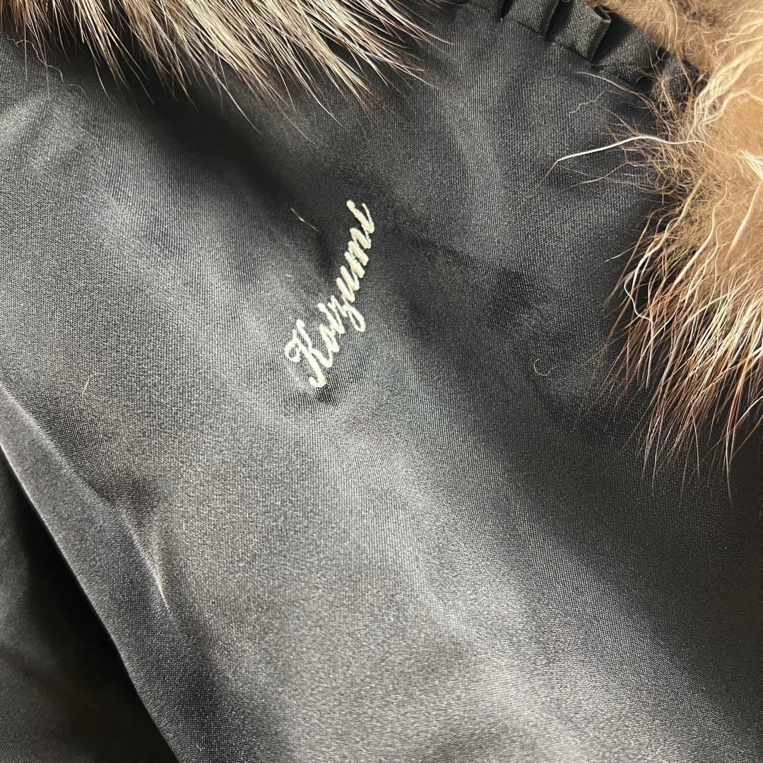 総丈87㎝ シルバーフォックス ファーコート XL相当 毛並み◎なめし柔らか