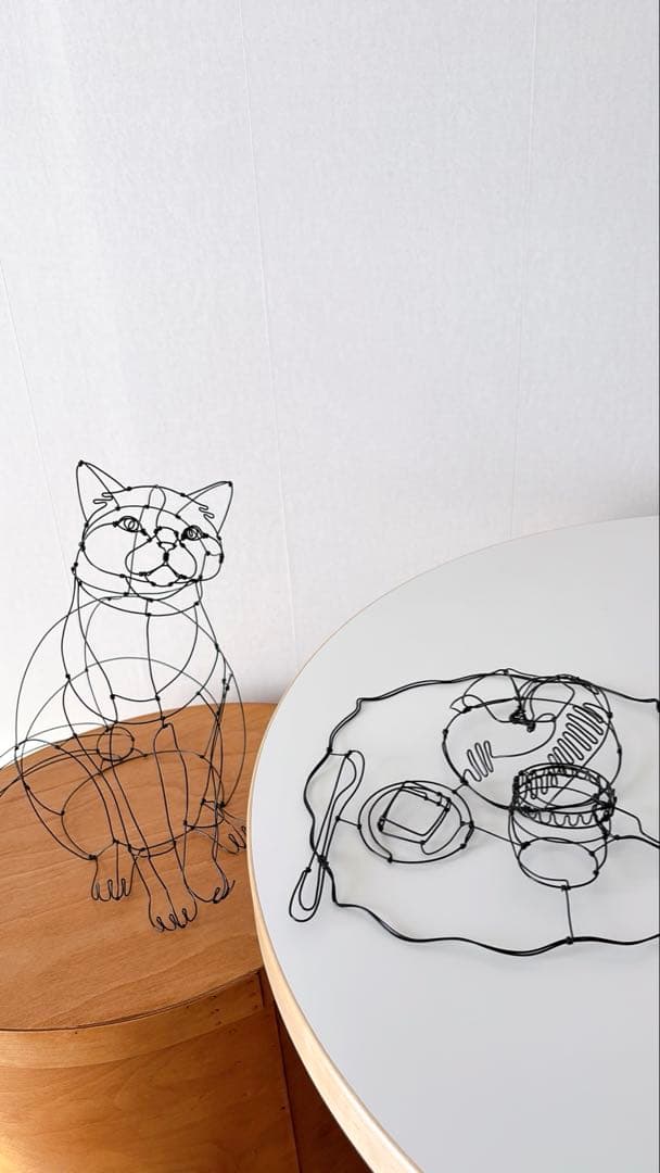 猫　ねこ　/ ワイヤーアート　ワイヤークラフト