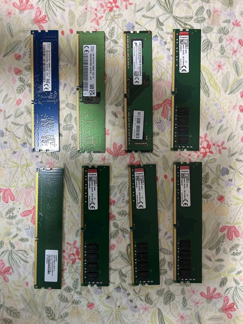 メモリモジュール8個セット (ジャンク)