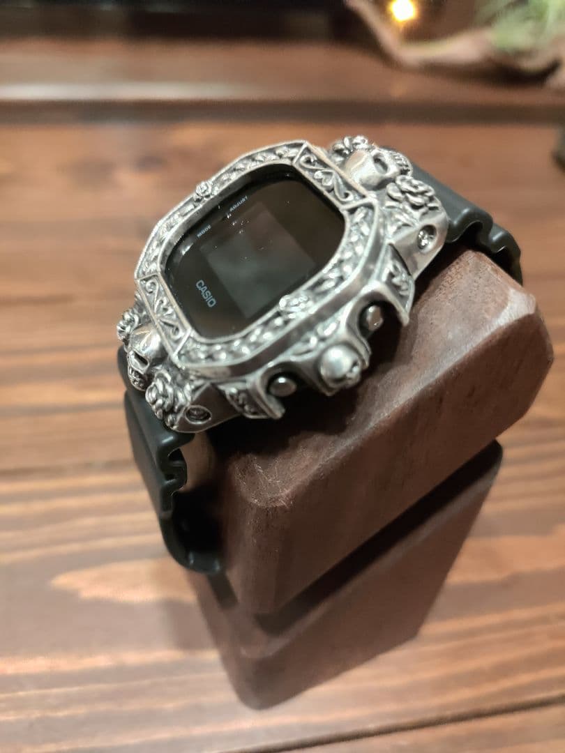DW-5600BB silver925 シルバー ベゼル バイカー スカル 純銀