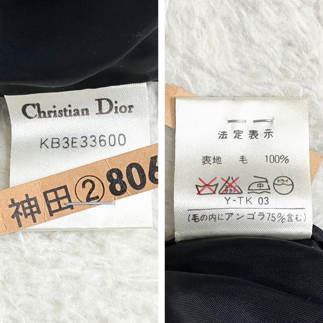 クリスチャンディオール　アンゴラ　ピーコート　ダブルブレスト　L 金ボタン　黒