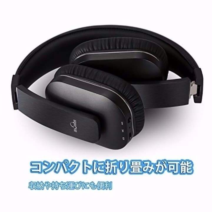 Bluetoothヘッドホン Black (ブラック)△