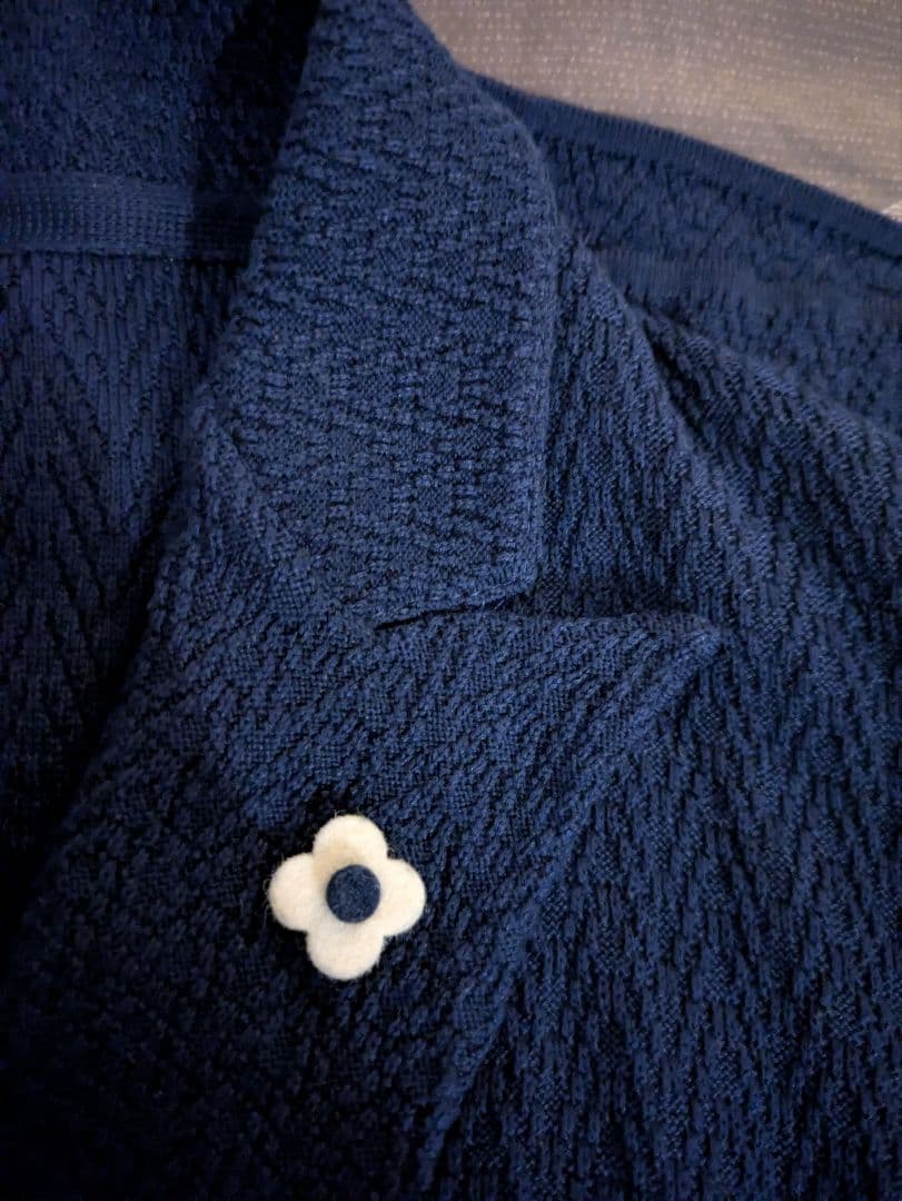 LARDINI ネイビー ダブルブレストジャケット