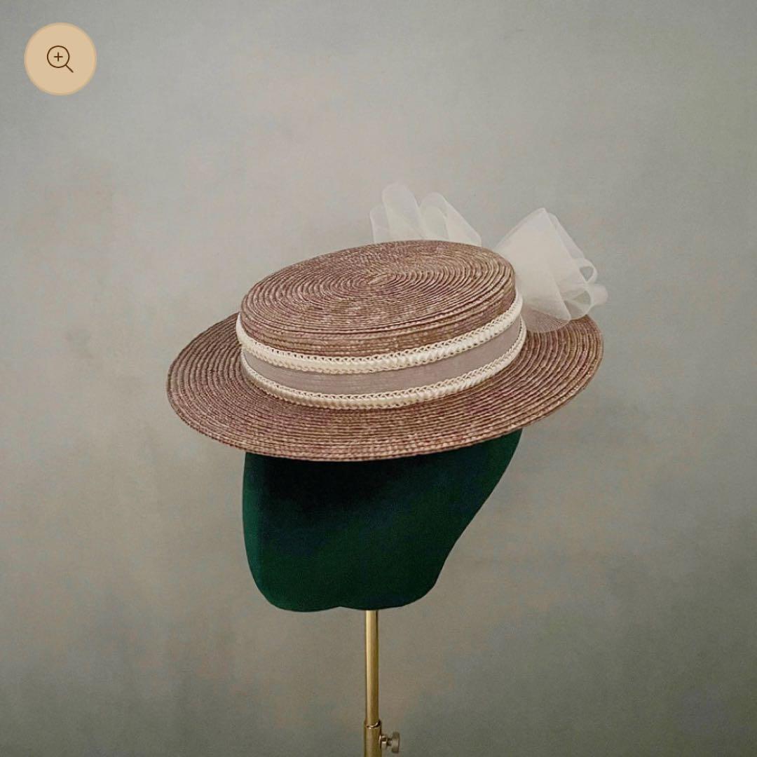 millinery mino ビッグリボンミニキャノチエ ホワイト