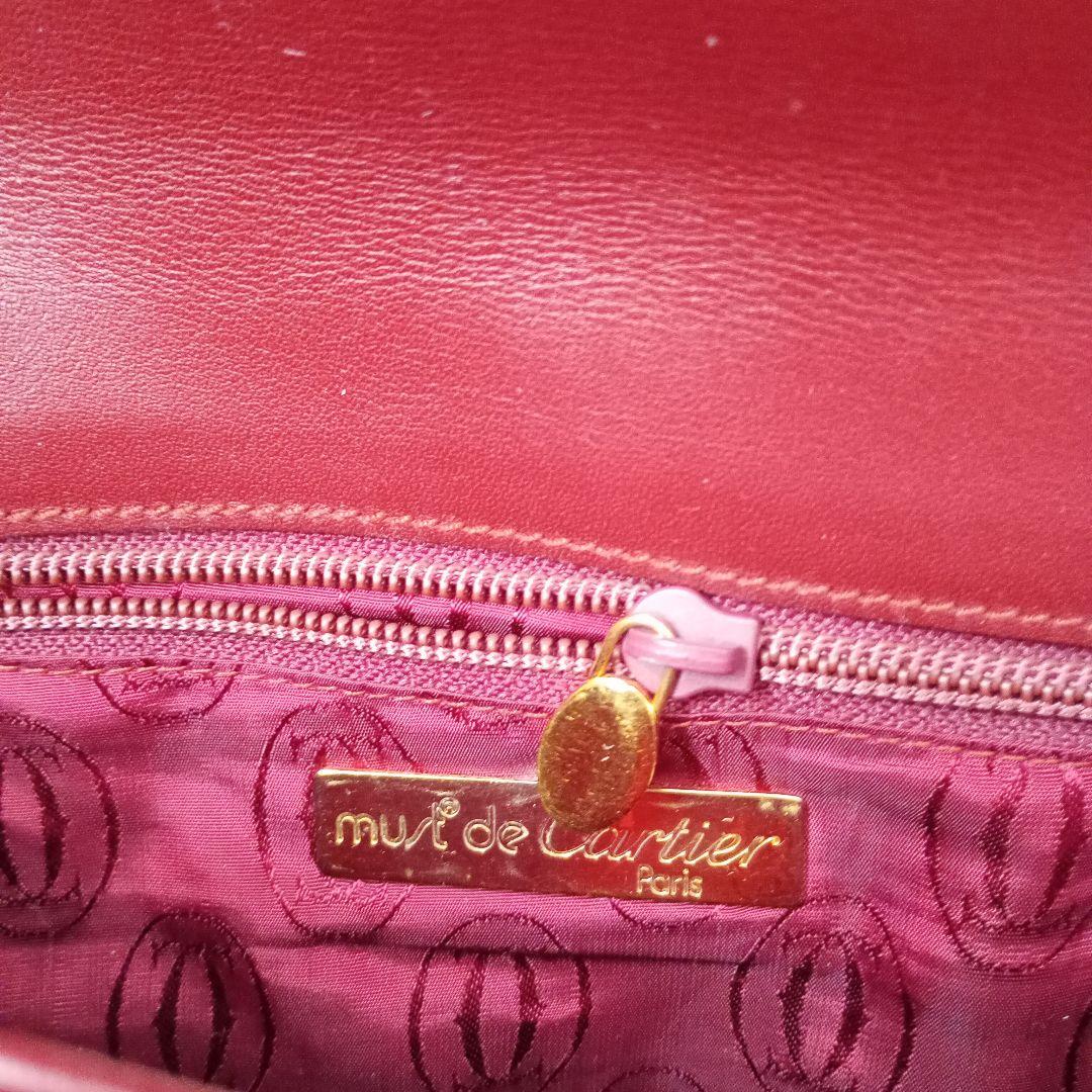 レザー フラップクラッチバッグ バーガンディ