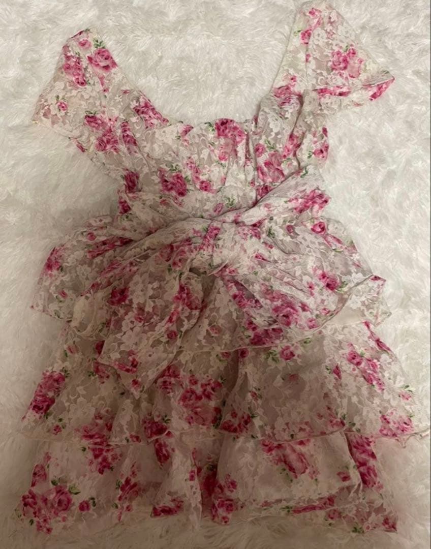 MA＊RS 薔薇柄ワンピース