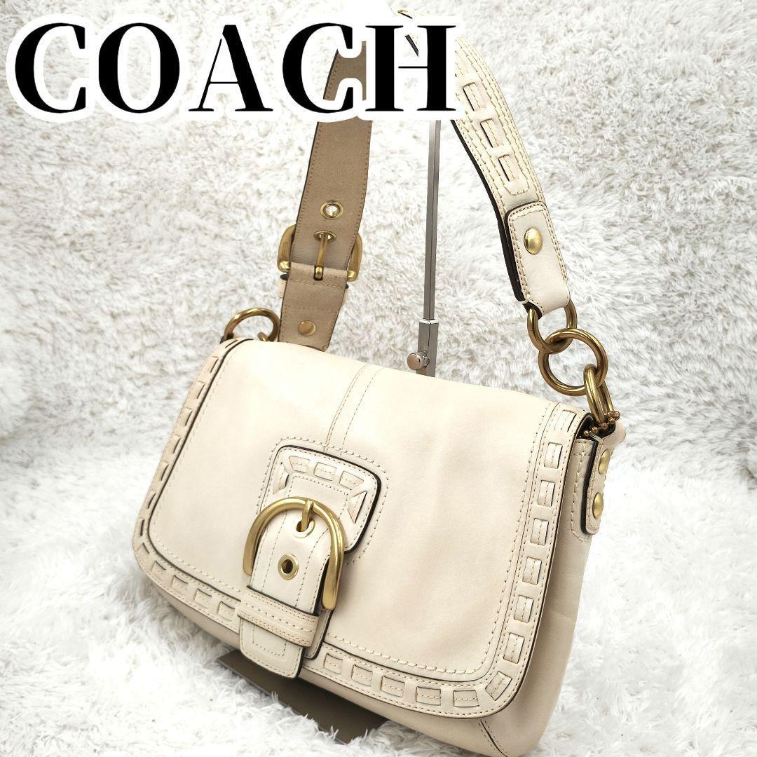 美品⭐️COACH SOHO ワンショルダーバッグ　レザー ゴールド金具 白