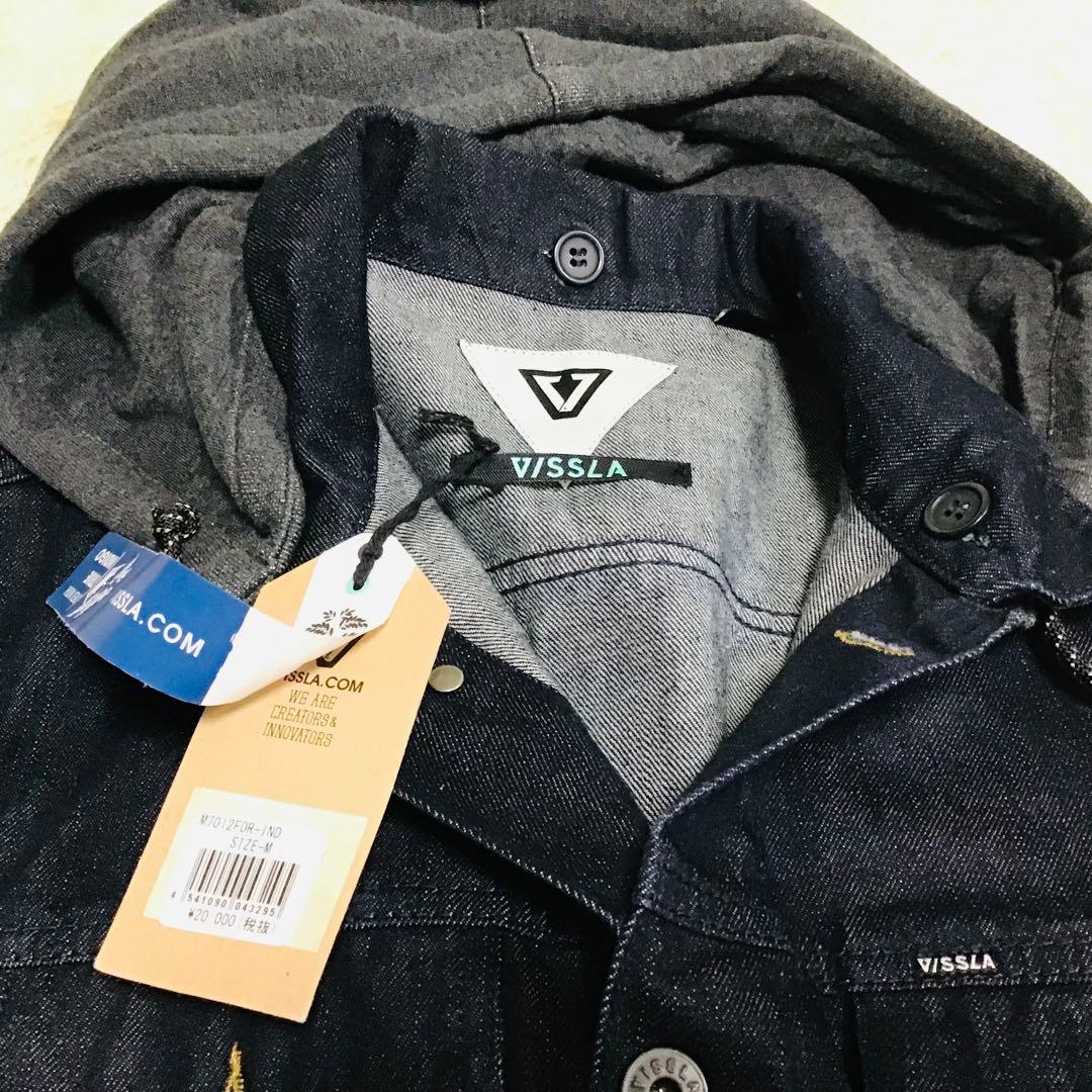 【タグ付き未使用品】VISSLA フード付きメンズデニムジャケット　ヴィスラ
