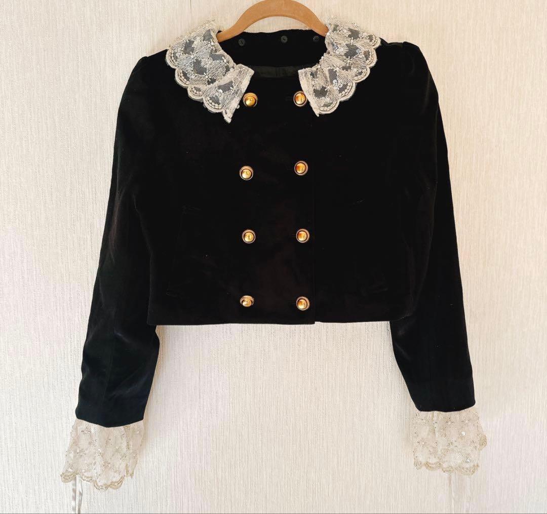 スカラップビジューアタッチドジャケット