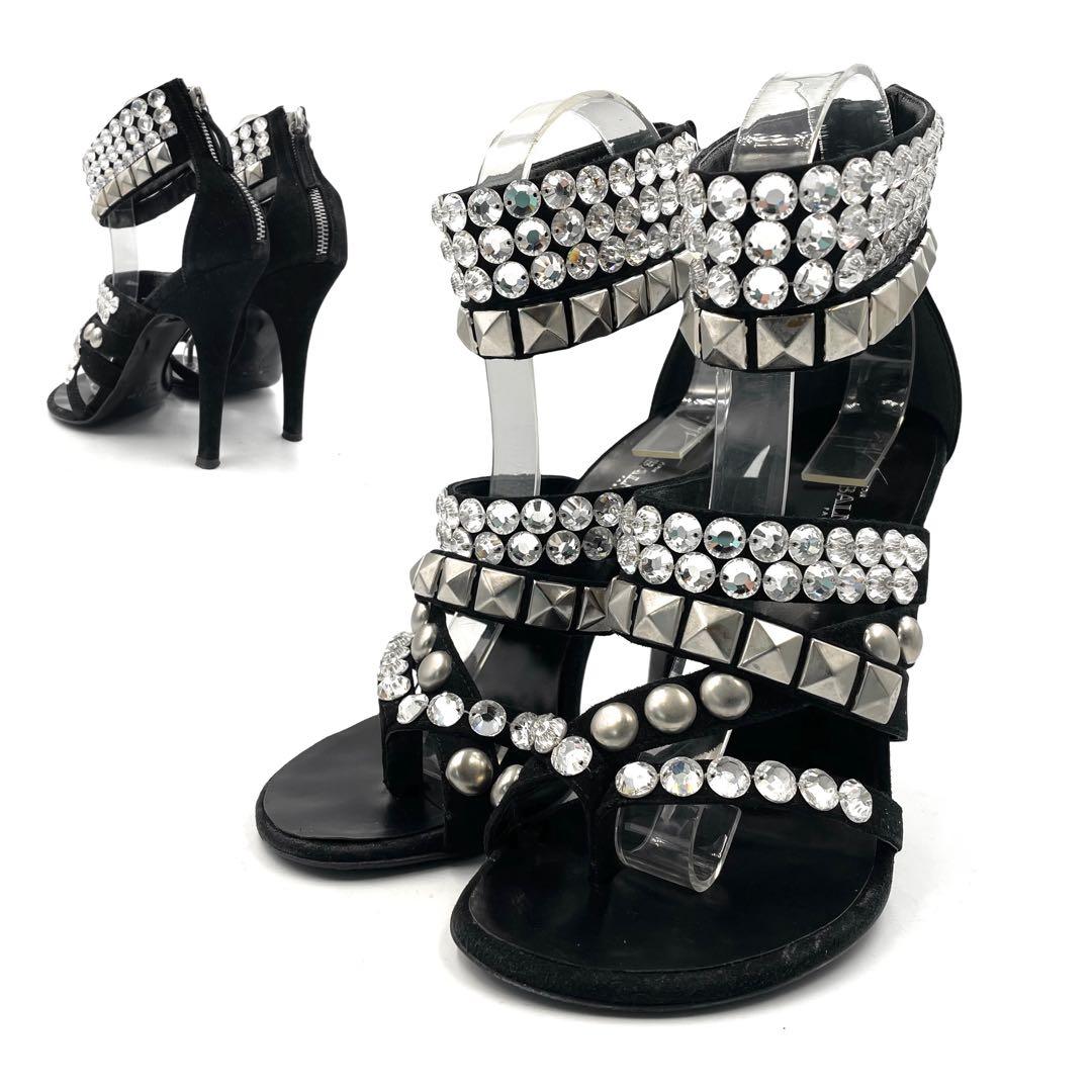 《超美品》ジュゼッペザノッティ バルマン コラボ サンダル ビジュ スタッズ