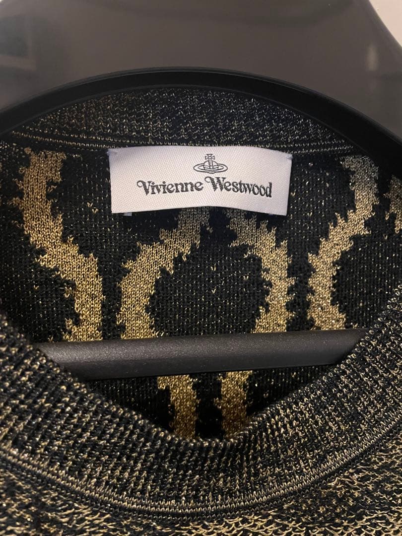 Vivienne Westwood スクイグル ニット インポート　黒　金