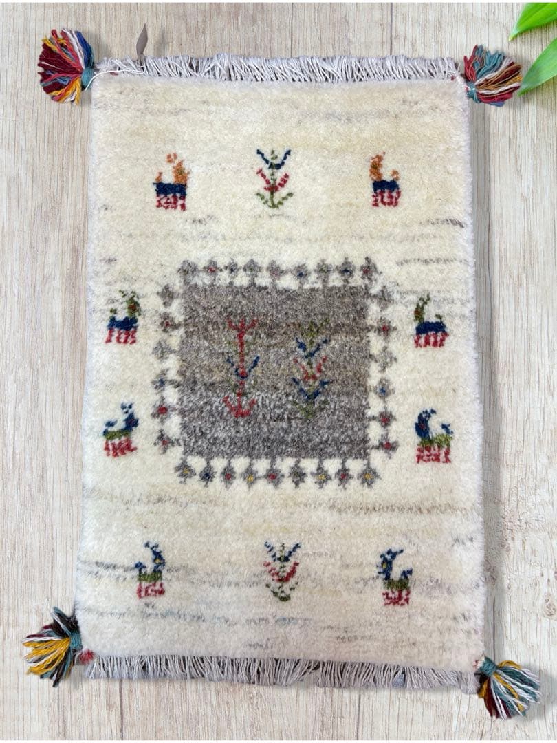 ギャッベ　40cmx60cm 玄関マット　座布団　ペルシャ　本物