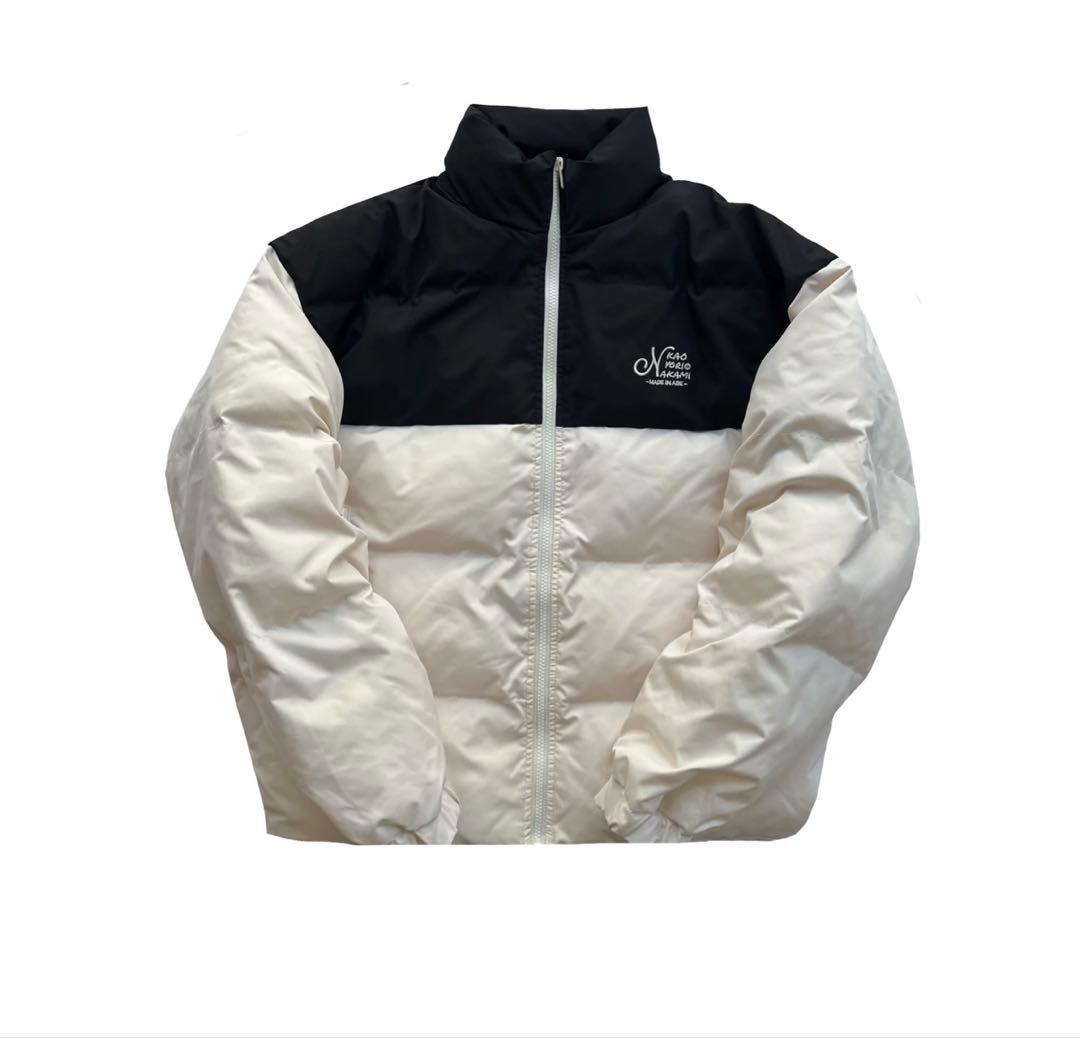 Kaoyorinakami ダウン　panel blousonブラック/ホワイト