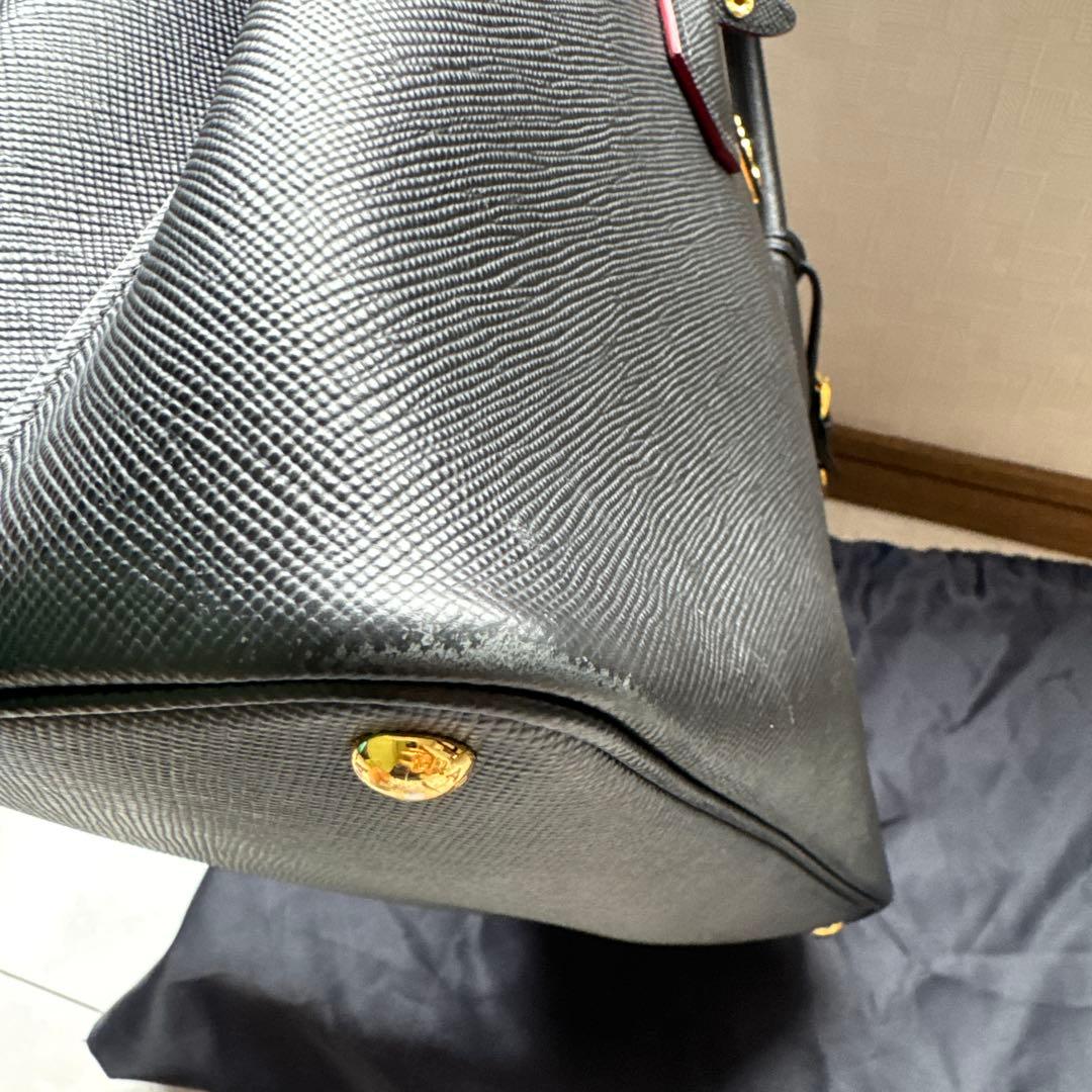 プラダ サフィアーノ2wayバッグ ブラック 黒 PRADA ミラノ本店購入