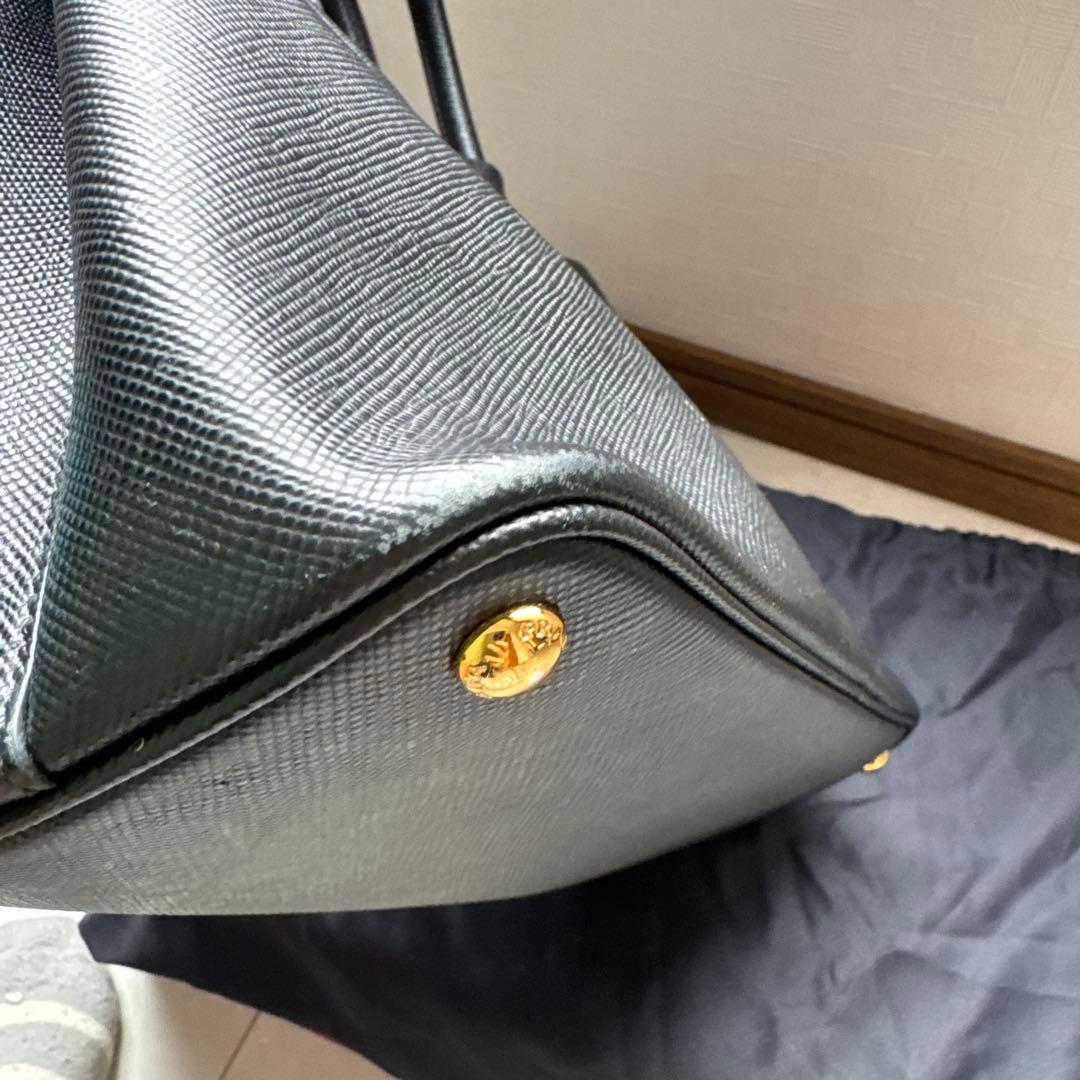 プラダ サフィアーノ2wayバッグ ブラック 黒 PRADA ミラノ本店購入