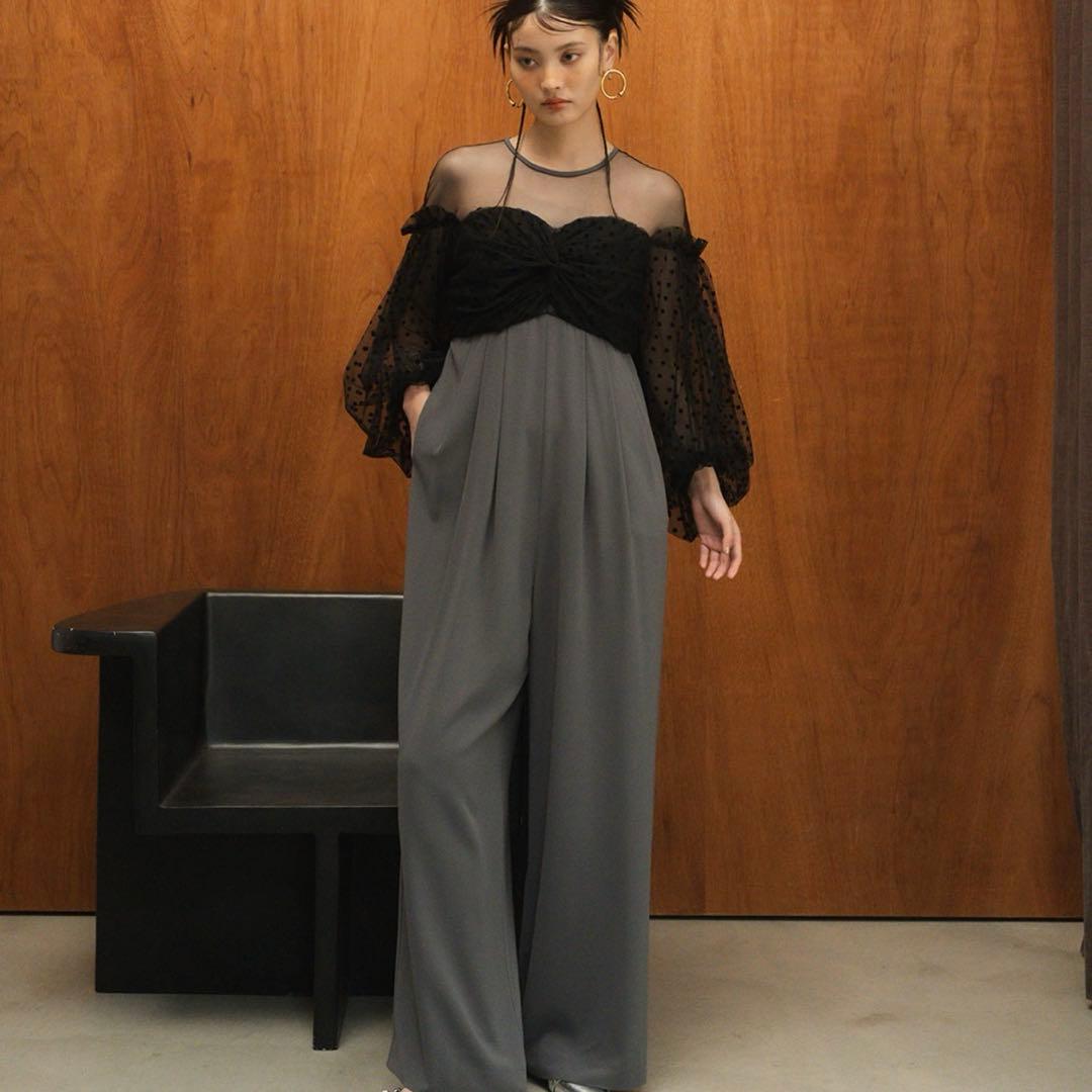 結婚式 アンドレスド　flocky dot pants dress 【Lサイズ】