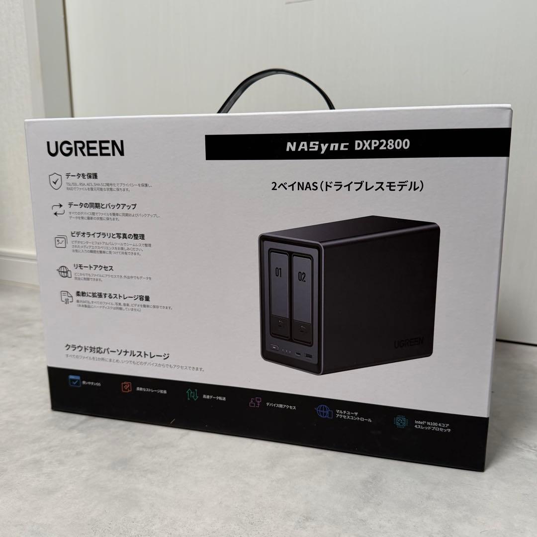 UGREEN NASync DXP2800 4TB x2 HDD付き