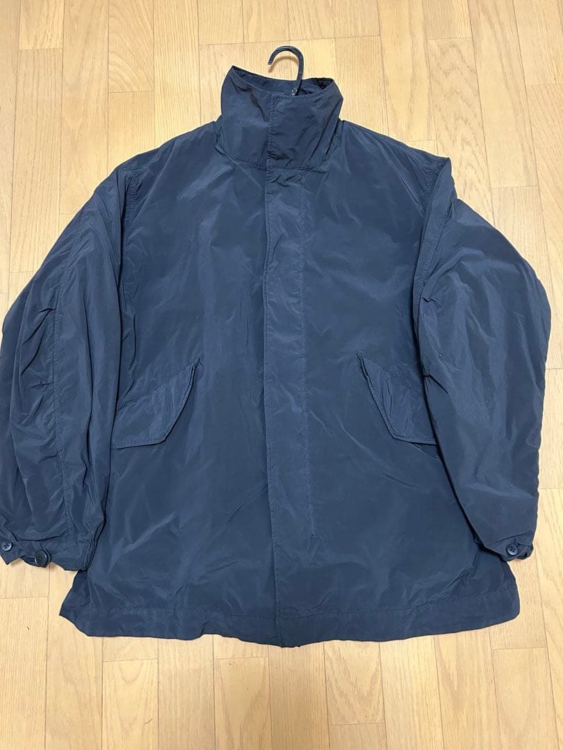早者勝25AW ATON AIR WEATHER 黒 02 ショートモッズコート