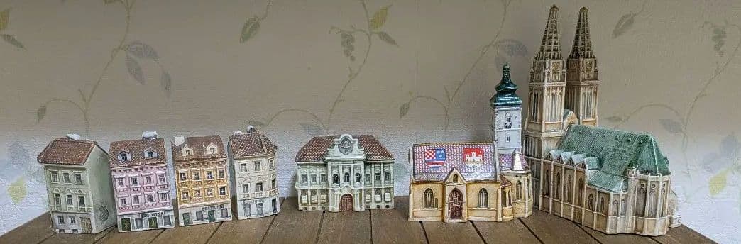 希少 ミニチュアハウス 教会 海外 土産 クロアチア ドールハウス zagreb