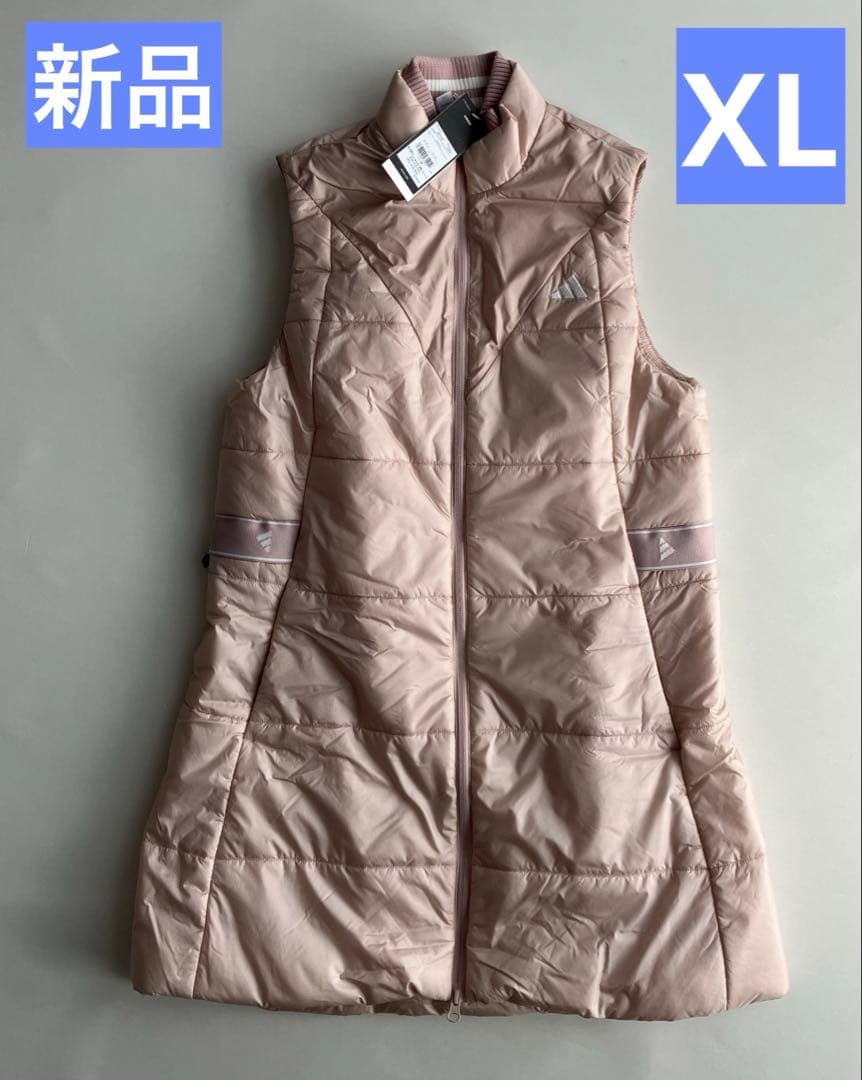 新品. 定価19800円　アディダスゴルフ　中綿ロングベスト　ジレ XL