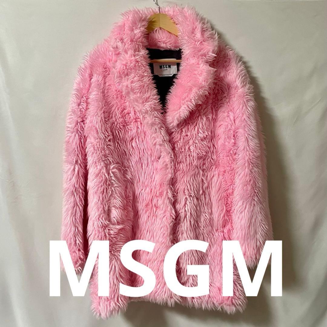MSGM フェイクファーコート レディースL