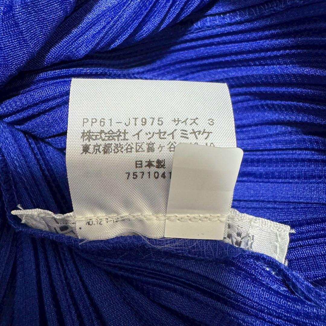 極美品 プリーツプリーズ フレンチスリーブ チュニック Aライン フレア ブルー