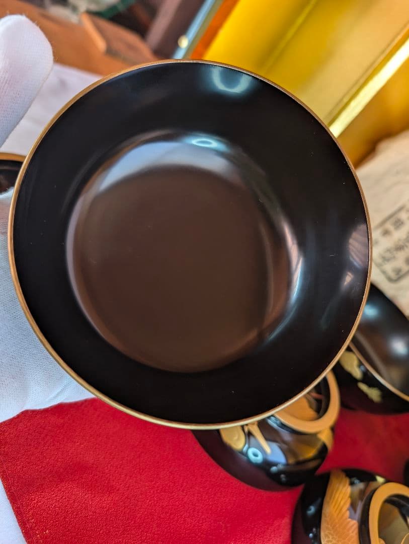 「こちらは専用出品です」明治時代 輪島塗 金蒔絵 椀 4客