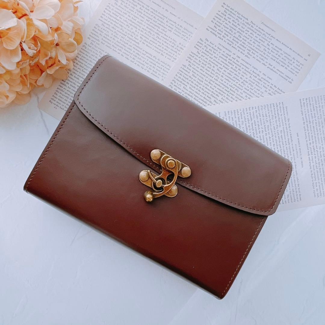 【 新品 】 本革 コラージュ 素材 収納 ポーチ