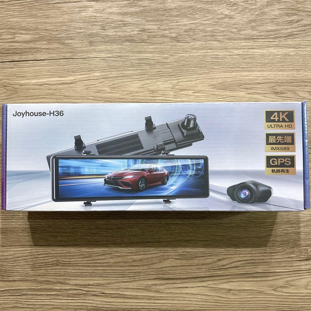 ドライブレコーダー ミラー型 前後カメラ 12インチ大画面 4K高画質 GPS