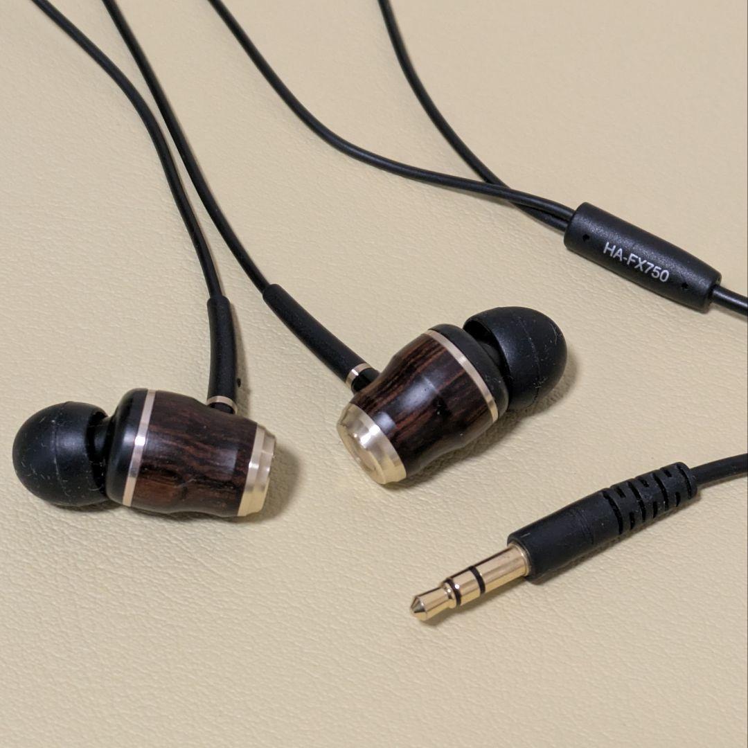 JVC HA-FX750 WOODシリーズ カナル型イヤホン ハイレゾ 木目調
