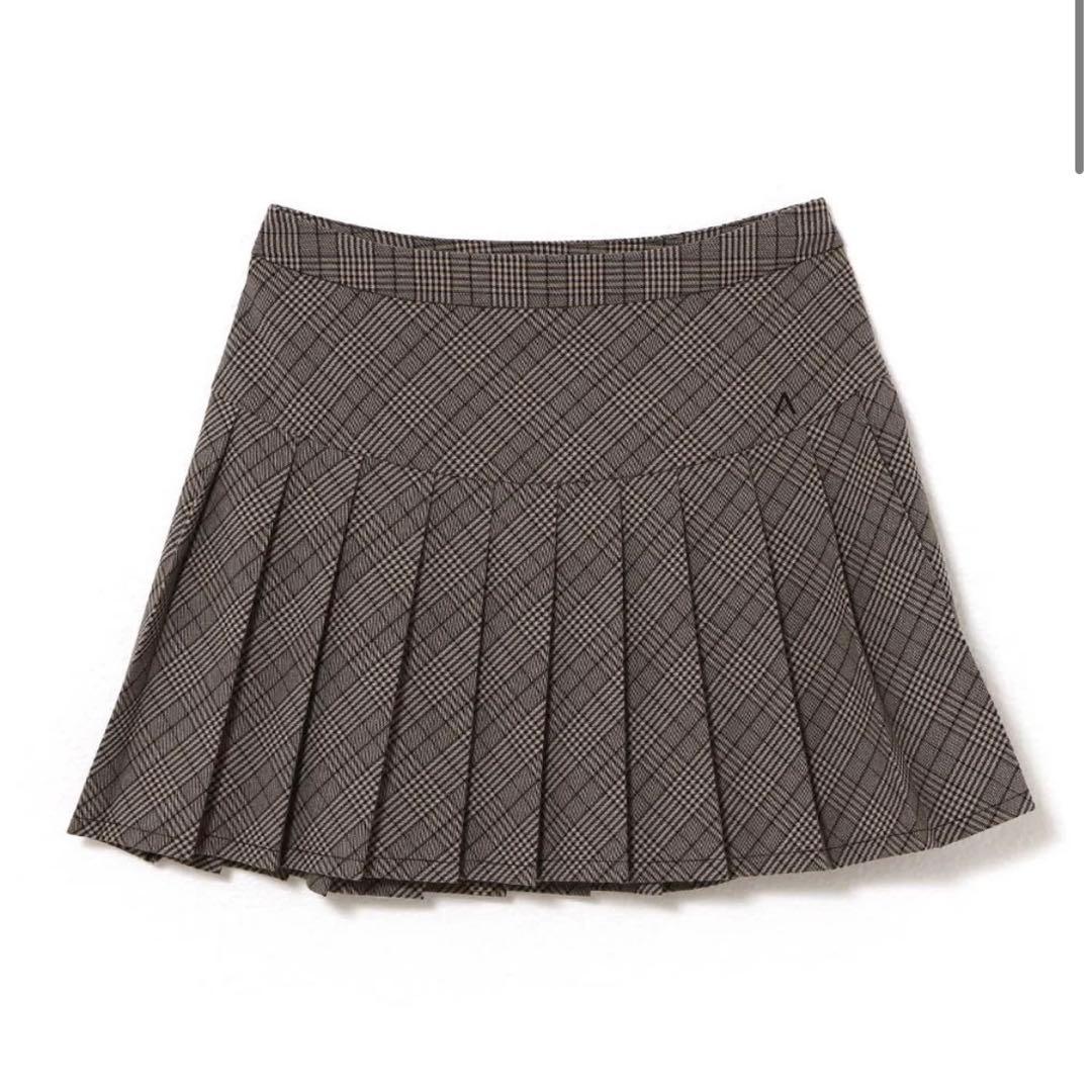 スカート andmary Audrey check mini skirt Beige